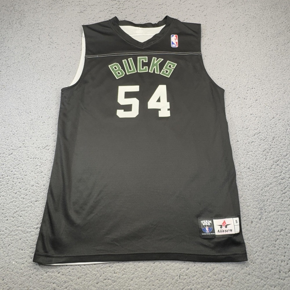 Milwaukee Bucks Jersey Mens Small Black White Reversible NBA Basketball 54 Swing